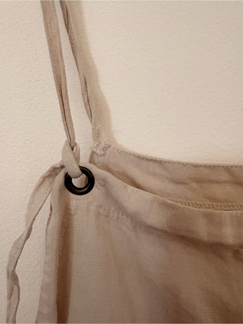 LACAUSA Oatmeal Linen-Blend Overalls with pockets - Picture 7 of 9